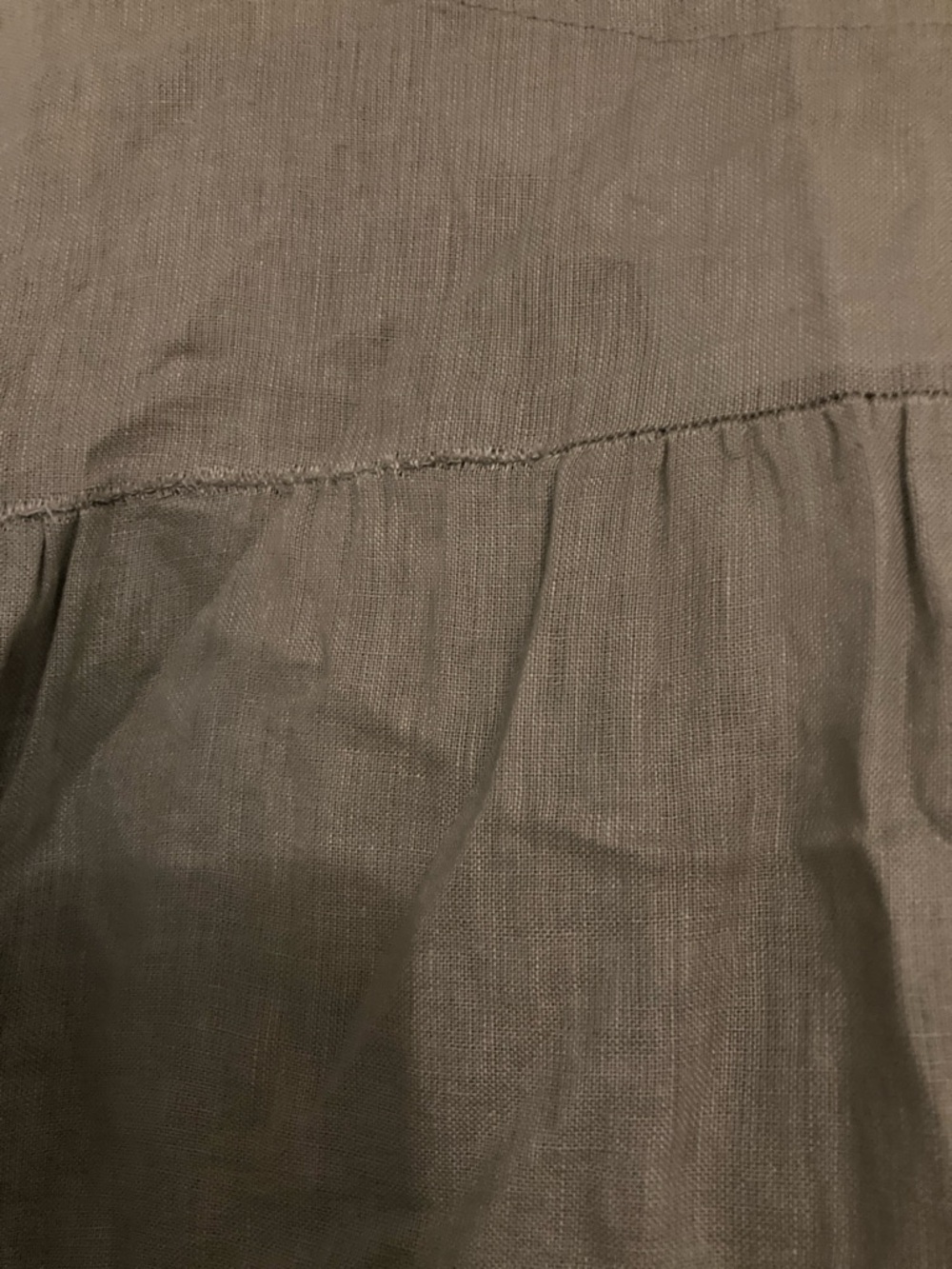 Relaxed Midi Linen Dress in Olive - Picture 4 of 4
